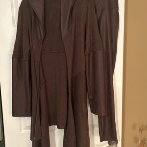 DG2 by Diane Gilman Hooded Knit Sweater & leggings Brown Size XL